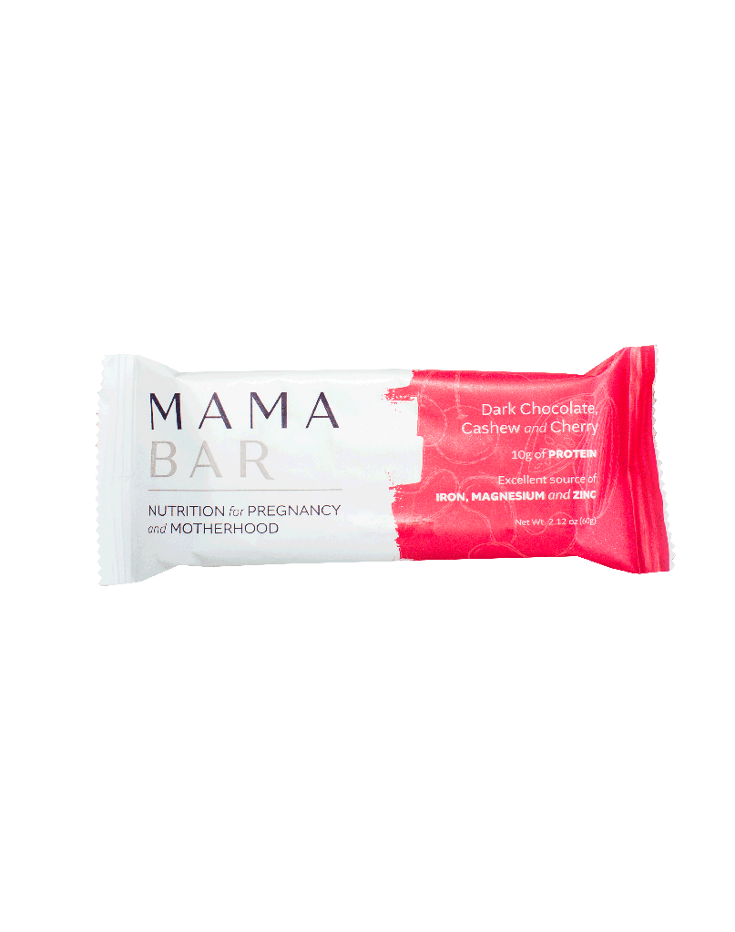 Mama Bar Dark Chocolate, Cashew and Cherry (Box of 12 bars)
